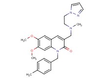 6,7-dimethoxy-1-(4-methylbenzyl)-3-({methyl[2-(1H-pyrazol-1-yl)ethyl]amino}methyl)-2(1H)-quinolinone