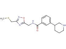 N-({3-[(methylthio)methyl]-1,2,4-oxadiazol-5-yl}methyl)-3-piperidin-3-ylbenzamide