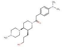 3-[(3R*,4S*)-1-{[4-(dimethylamino)phenyl]acetyl}-4-(4-methylpiperazin-1-yl)piperidin-3-yl]propan-1-ol