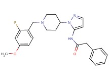 N-{1-[1-(2-fluoro-4-methoxybenzyl)-4-piperidinyl]-1H-pyrazol-5-yl}-2-phenylacetamide