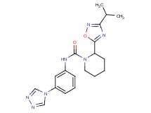 2-(3-isopropyl-1,2,4-oxadiazol-5-yl)-N-[3-(4H-1,2,4-triazol-4-yl)phenyl]piperidine-1-carboxamide