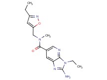 2-amino-3-ethyl-N-[(3-ethylisoxazol-5-yl)methyl]-N-methyl-3H-imidazo[4,5-b]pyridine-6-carboxamide