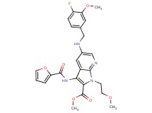 methyl 5-[(4-fluoro-3-methoxybenzyl)amino]-3-(2-furoylamino)-1-(2-methoxyethyl)-1H-pyrrolo[2,3-b]pyridine-2-carboxylate