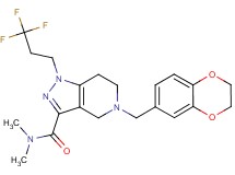 5-(2,3-dihydro-1,4-benzodioxin-6-ylmethyl)-N,N-dimethyl-1-(3,3,3-trifluoropropyl)-4,5,6,7-tetrahydro-1H-pyrazolo[4,3-c]pyridine-3-carboxamide