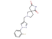 7-{[1-(2-fluorophenyl)-1H-pyrazol-4-yl]methyl}-2,7-diazaspiro[4.4]nonane-1,3-dione