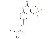 N-{4-[3-(dimethylamino)-3-oxopropyl]phenyl}-4,4-difluoropiperidine-1-carboxamide