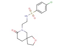 4-chloro-N-[2-(8-oxo-2-oxa-7-azaspiro[4.5]dec-7-yl)ethyl]benzenesulfonamide