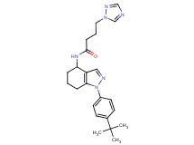 N-[1-(4-tert-butylphenyl)-4,5,6,7-tetrahydro-1H-indazol-4-yl]-4-(1H-1,2,4-triazol-1-yl)butanamide