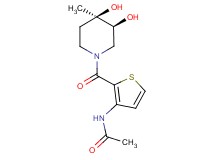 N-(2-{[(3S*,4R*)-3,4-dihydroxy-4-methylpiperidin-1-yl]carbonyl}-3-thienyl)acetamide