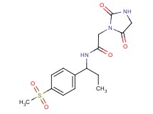 2-(2,5-dioxo-1-imidazolidinyl)-N-{1-[4-(methylsulfonyl)phenyl]propyl}acetamide