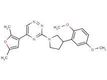 3-[3-(2,5-dimethoxyphenyl)-1-pyrrolidinyl]-5-(2,5-dimethyl-3-furyl)-1,2,4-triazine