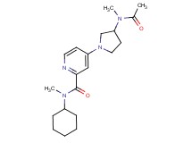 4-{3-[acetyl(methyl)amino]-1-pyrrolidinyl}-N-cyclohexyl-N-methyl-2-pyridinecarboxamide