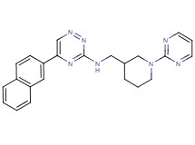 5-(2-naphthyl)-N-{[1-(2-pyrimidinyl)-3-piperidinyl]methyl}-1,2,4-triazin-3-amine