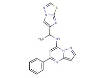 N-(1-imidazo[2,1-b][1,3,4]thiadiazol-6-ylethyl)-5-phenylpyrazolo[1,5-a]pyrimidin-7-amine
