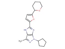 1-cyclopentyl-3-methyl-5-[5-(tetrahydro-2H-pyran-2-yl)-2-furyl]-1,4-dihydroimidazo[4,5-c]pyrazole