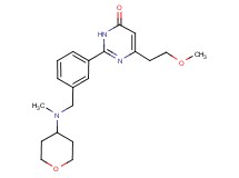 6-(2-methoxyethyl)-2-(3-{[methyl(tetrahydro-2H-pyran-4-yl)amino]methyl}phenyl)pyrimidin-4(3H)-one