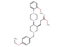 methyl 3-{(3S*,4R*)-1-(4-ethoxybenzyl)-4-[4-(2-methoxyphenyl)-1-piperazinyl]-3-piperidinyl}propanoate