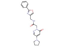 2-(6-oxo-4-pyrrolidin-1-ylpyridazin-1(6H)-yl)-N-[(2-phenyl-1,3-oxazol-4-yl)methyl]acetamide