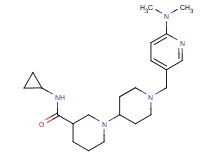 N-cyclopropyl-1'-{[6-(dimethylamino)pyridin-3-yl]methyl}-1,4'-bipiperidine-3-carboxamide