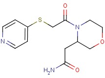 2-{4-[(4-pyridinylthio)acetyl]-3-morpholinyl}acetamide