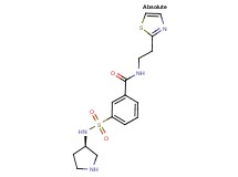3-{[(3R)-pyrrolidin-3-ylamino]sulfonyl}-N-[2-(1,3-thiazol-2-yl)ethyl]benzamide