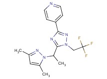 4-[5-[1-(3,5-dimethyl-1H-pyrazol-1-yl)ethyl]-1-(2,2,2-trifluoroethyl)-1H-1,2,4-triazol-3-yl]pyridine