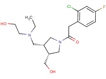 2-[{[(3R*,4R*)-1-[(2-chloro-4-fluorophenyl)acetyl]-4-(hydroxymethyl)pyrrolidin-3-yl]methyl}(ethyl)amino]ethanol