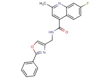 7-fluoro-2-methyl-N-[(2-phenyl-1,3-oxazol-4-yl)methyl]-4-quinolinecarboxamide