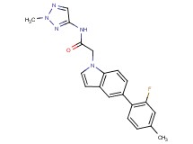 2-[5-(2-fluoro-4-methylphenyl)-1H-indol-1-yl]-N-(2-methyl-2H-1,2,3-triazol-4-yl)acetamide