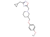 1-{[3-(cyclopropylmethyl)-1,2,4-oxadiazol-5-yl]methyl}-3-[(4-methoxyphenoxy)methyl]piperidine