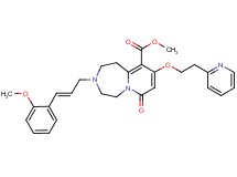 methyl 3-[(2E)-3-(2-methoxyphenyl)-2-propen-1-yl]-7-oxo-9-[2-(2-pyridinyl)ethoxy]-1,2,3,4,5,7-hexahydropyrido[1,2-d][1,4]diazepine-10-carboxylate