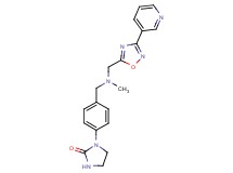 1-{4-[(methyl{[3-(3-pyridinyl)-1,2,4-oxadiazol-5-yl]methyl}amino)methyl]phenyl}-2-imidazolidinone