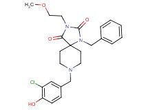 1-benzyl-8-(3-chloro-4-hydroxybenzyl)-3-(2-methoxyethyl)-1,3,8-triazaspiro[4.5]decane-2,4-dione