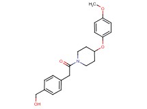 (4-{2-[4-(4-methoxyphenoxy)-1-piperidinyl]-2-oxoethyl}phenyl)methanol