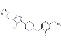 1-(2-fluoro-4-methoxybenzyl)-4-[4-methyl-5-(1H-pyrazol-1-ylmethyl)-4H-1,2,4-triazol-3-yl]piperidine