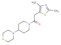 4-{1-[(2,4-dimethyl-1,3-thiazol-5-yl)acetyl]piperidin-4-yl}thiomorpholine