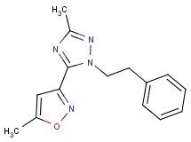 3-methyl-5-(5-methylisoxazol-3-yl)-1-(2-phenylethyl)-1H-1,2,4-triazole