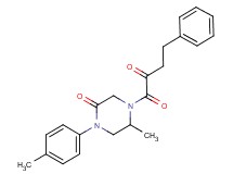 5-methyl-1-(4-methylphenyl)-4-(2-oxo-4-phenylbutanoyl)-2-piperazinone