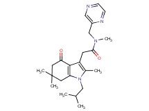 2-(1-isobutyl-2,6,6-trimethyl-4-oxo-4,5,6,7-tetrahydro-1H-indol-3-yl)-N-methyl-N-(2-pyrazinylmethyl)acetamide