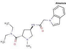 (4R)-N,N-diethyl-4-[(1H-indol-1-ylacetyl)amino]-1-methyl-L-prolinamide