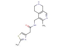 N-[(3-methyl-5,6,7,8-tetrahydro-2,7-naphthyridin-4-yl)methyl]-2-(2-methyl-1,3-thiazol-4-yl)acetamide