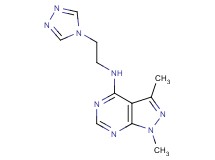 1,3-dimethyl-N-[2-(4H-1,2,4-triazol-4-yl)ethyl]-1H-pyrazolo[3,4-d]pyrimidin-4-amine
