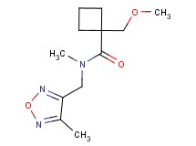 1-(methoxymethyl)-N-methyl-N-[(4-methyl-1,2,5-oxadiazol-3-yl)methyl]cyclobutanecarboxamide