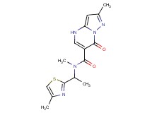 N,2-dimethyl-N-[1-(4-methyl-1,3-thiazol-2-yl)ethyl]-7-oxo-4,7-dihydropyrazolo[1,5-a]pyrimidine-6-carboxamide