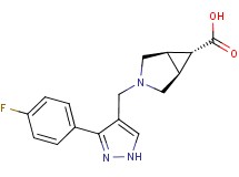 (1R*,5S*,6r)-3-{[3-(4-fluorophenyl)-1H-pyrazol-4-yl]methyl}-3-azabicyclo[3.1.0]hexane-6-carboxylic acid