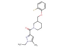1-[(1-ethyl-5-methyl-1H-pyrazol-3-yl)carbonyl]-3-[(2-fluorophenoxy)methyl]piperidine