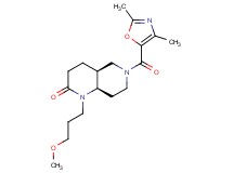 (4aS*,8aR*)-6-[(2,4-dimethyl-1,3-oxazol-5-yl)carbonyl]-1-(3-methoxypropyl)octahydro-1,6-naphthyridin-2(1H)-one