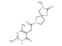 7-[(2,4-dimethyl-6-oxo-1,6-dihydro-5-pyrimidinyl)acetyl]-3-methyl-1-oxa-3,7-diazaspiro[4.4]nonan-2-one