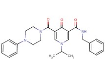 N-benzyl-1-isopropyl-4-oxo-5-[(4-phenyl-1-piperazinyl)carbonyl]-1,4-dihydro-3-pyridinecarboxamide