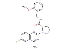 1-(6-fluoro-4-methyl-2-quinazolinyl)-N-(2-methoxybenzyl)prolinamide